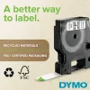 DYMO Rhino Industrial Permanent Polyester Labels | 24 mm x 5.5 m | čierna tlač na bielom | samolepiace | pre LabelManager & Rhino Label Makers