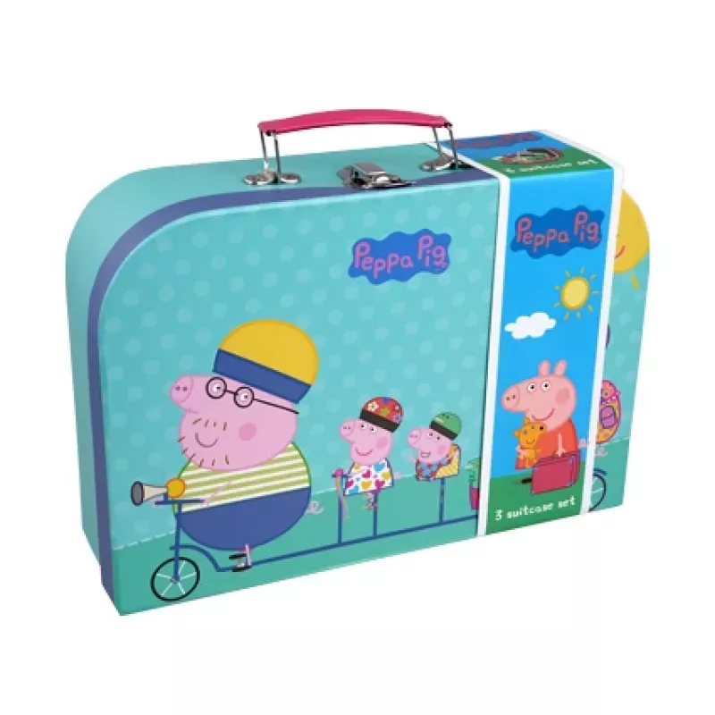 Barbo Toys Peppa Pig kufrík 3-dielna sada sortiment viacfarebné chlapec/dievča sudová taška