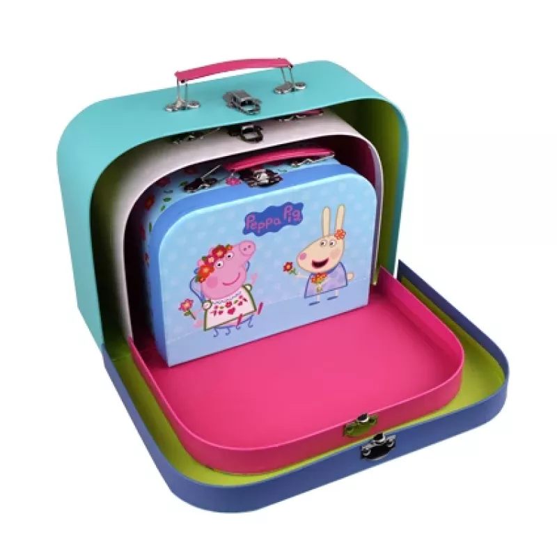 Barbo Toys Peppa Pig kufrík 3-dielna sada sortiment viacfarebné chlapec/dievča sudová taška