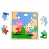 Barbo Toys 9030 puzzle drevené puzzle 16 ks kreslené