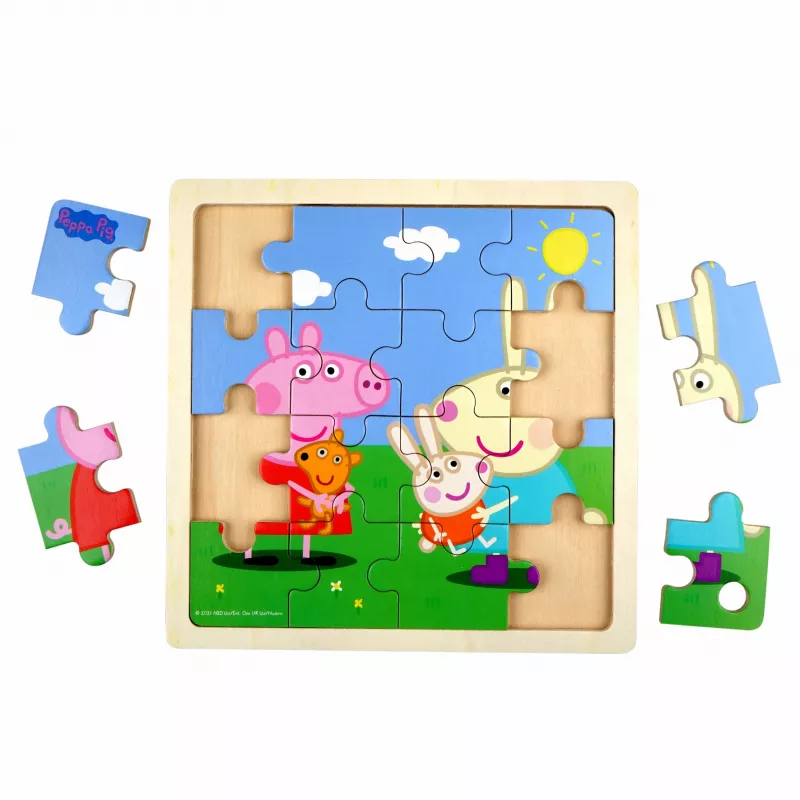 Barbo Toys 9030 puzzle drevené puzzle 16 ks kreslené