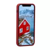 dbramante1928 Greenland kožené puzdro pre iPhone 12 mini – červená, vhodné pre 5,4 palca