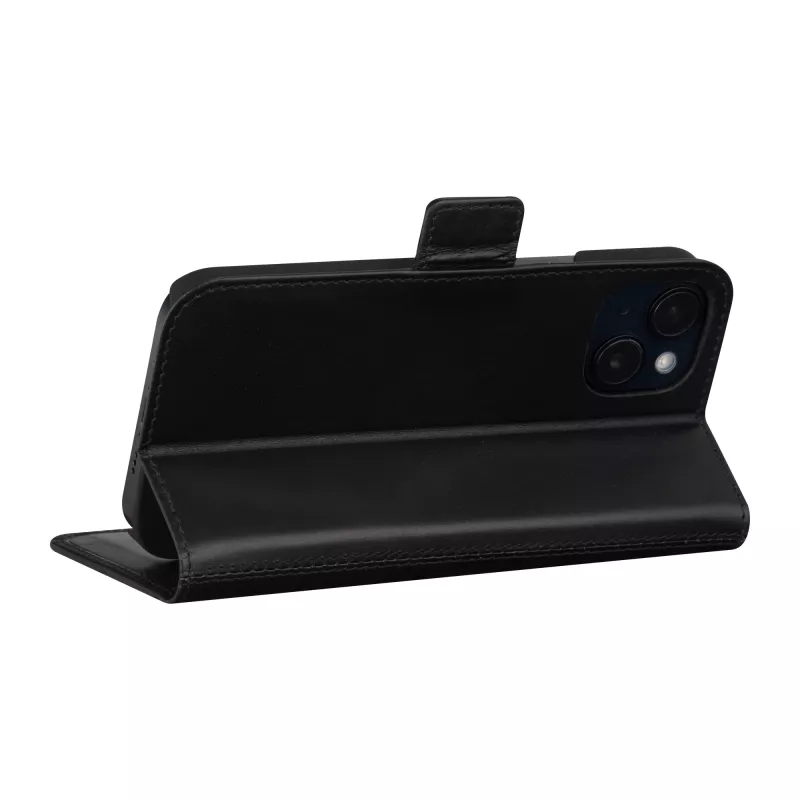 Puzdro s klopou dbramante1928 Copenhagen pre iPhone 15 Plus – čierne, 3 priehradky na karty