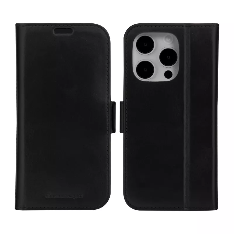 Puzdro s klopou dbramante1928 iPhone 15 Pro Max čierne 3 priehradky na karty