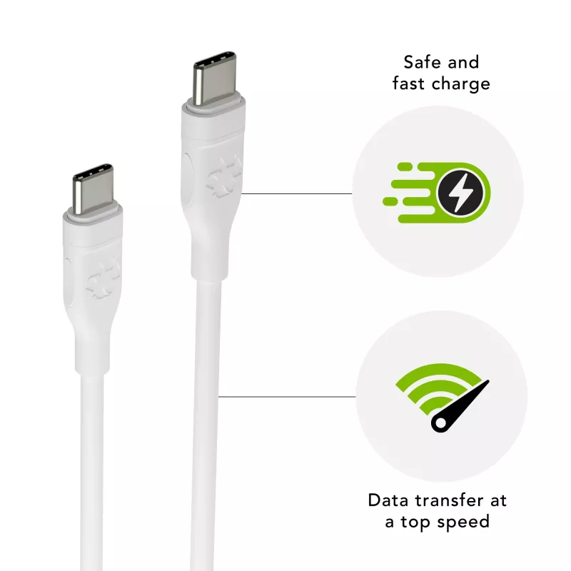 Kábel USB-C na USB-C dbramante1928 Bulk kábel 1,2 m, 0,48 Gbit/s, biely