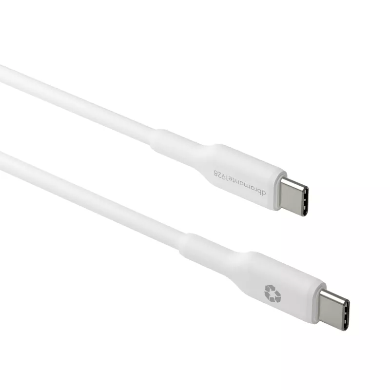 Kábel USB-C na USB-C 1 m od dbramante – biely