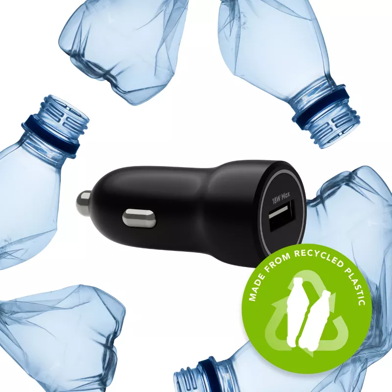 Auto nabíjačka dbramante re-charge USB-A 18W – 12–24V, 1× USB-A, čierna