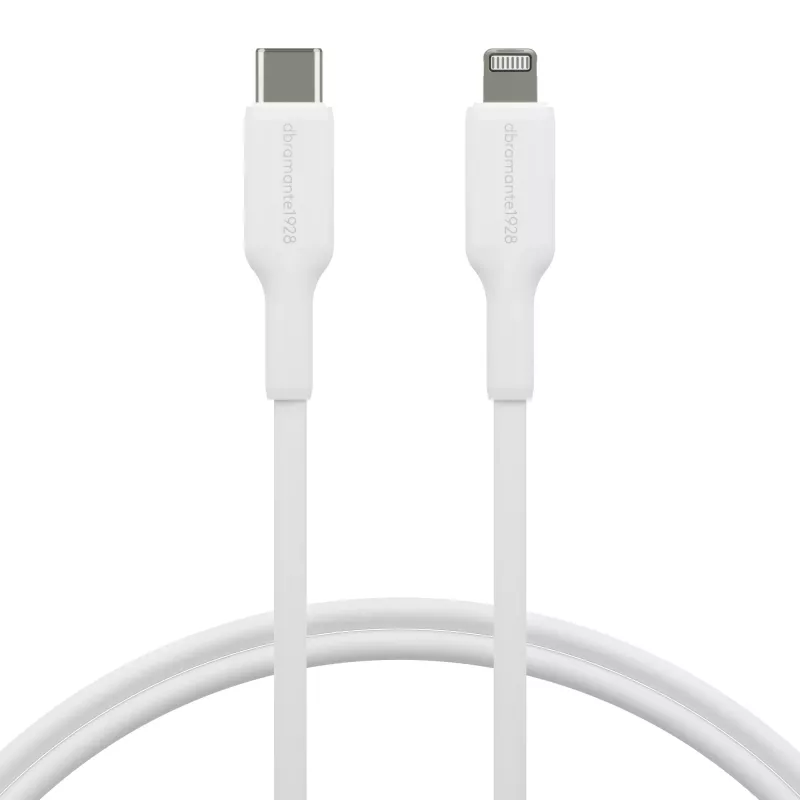 dbramante1928 re-charge - Kábel 1 m USB-C na Lightning - W, 1 m, USB C, USB 2.0, 0,48 Gbit/s, biely