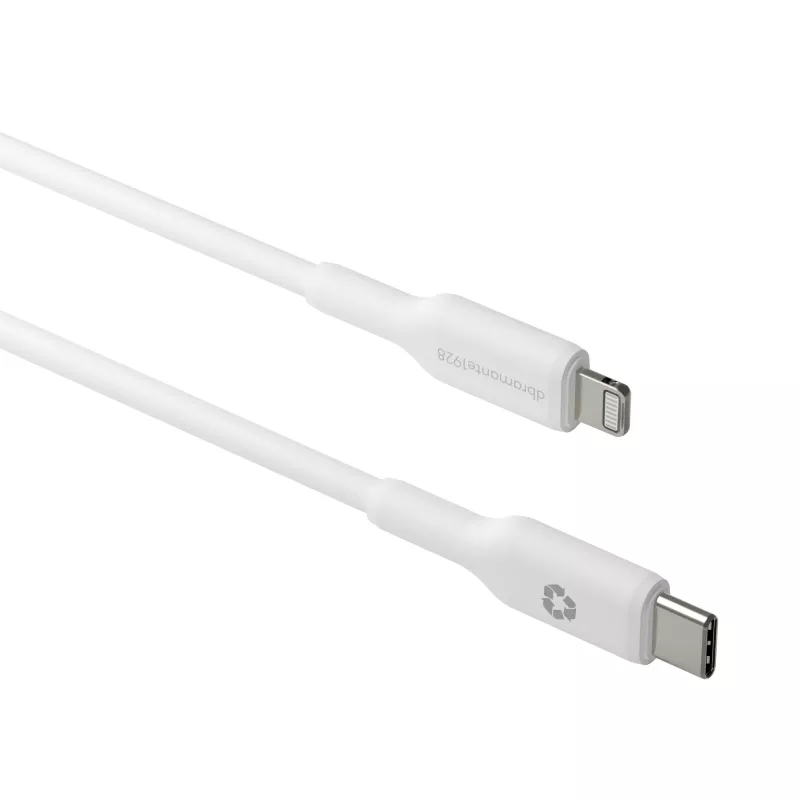 dbramante1928 re-charge - Kábel 1 m USB-C na Lightning - W, 1 m, USB C, USB 2.0, 0,48 Gbit/s, biely