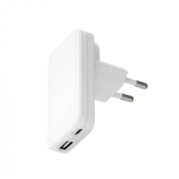 d bramante dbramante1928 Pro EU/US tenká nabíjačka — USB-C 20 W + USB-A 18 W, biela, AC pre interiér