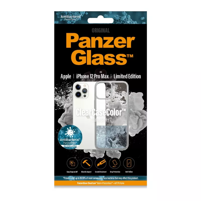 PanzerGlass ® ClearCaseColor™ iPhone 12 Pro Max – Satin Silver Limited Edition