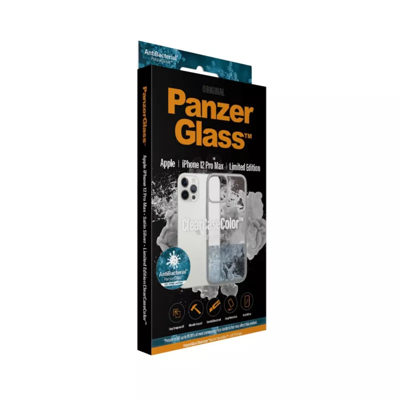 PanzerGlass ® ClearCaseColor™ iPhone 12 Pro Max – Satin Silver Limited Edition