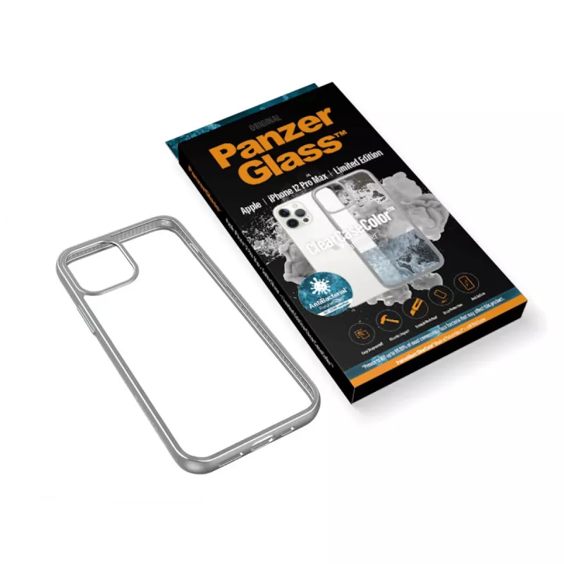 PanzerGlass ® ClearCaseColor™ iPhone 12 Pro Max – Satin Silver Limited Edition