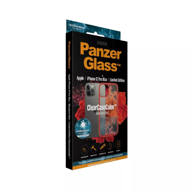 PanzerGlass ® ClearCaseColor™ iPhone 12 Pro Max – Mandarin Red Limited Edition