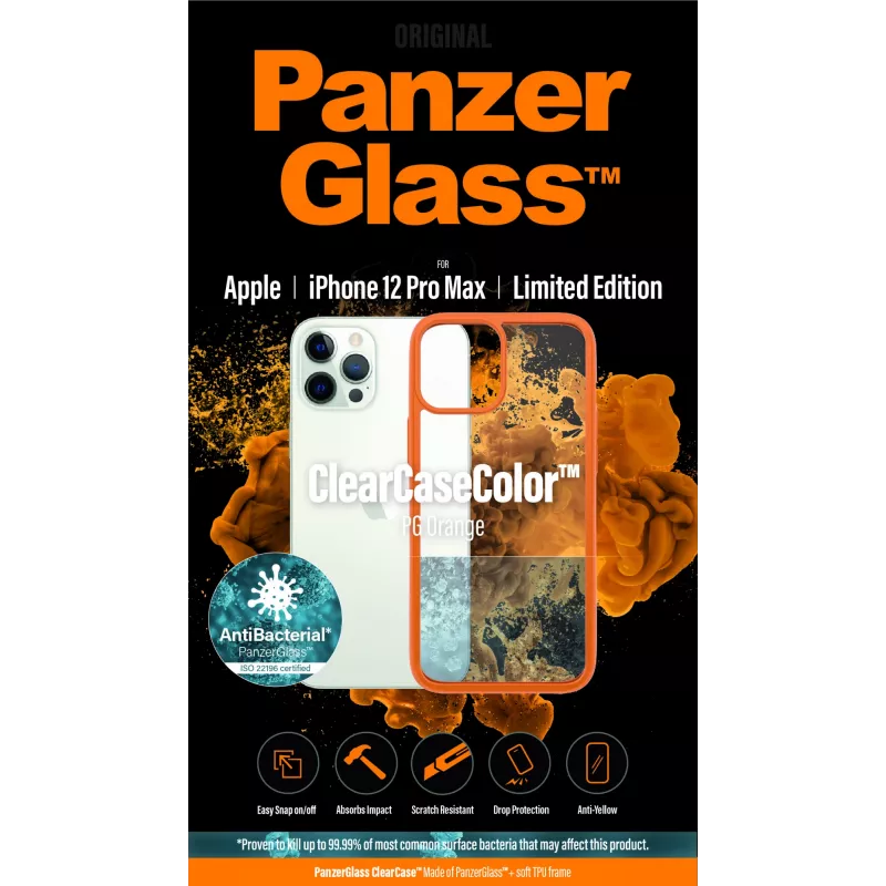 PanzerGlass ® ClearCaseColor™ iPhone 12 Pro Max – ® Orange Limited Edition