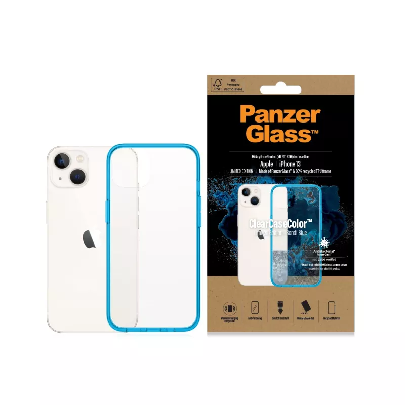 ClearCaseColor puzdro PanzerGlass Apple iPhone 13 Bondie Blue