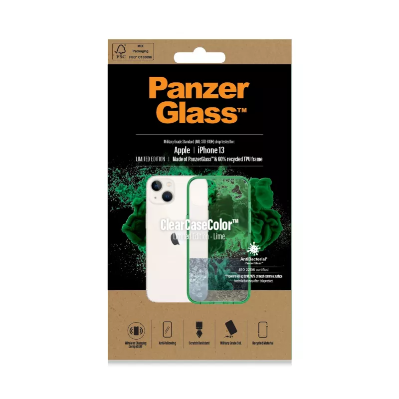 ClearCaseColor puzdro PanzerGlass Apple iPhone 13 Lime 0334