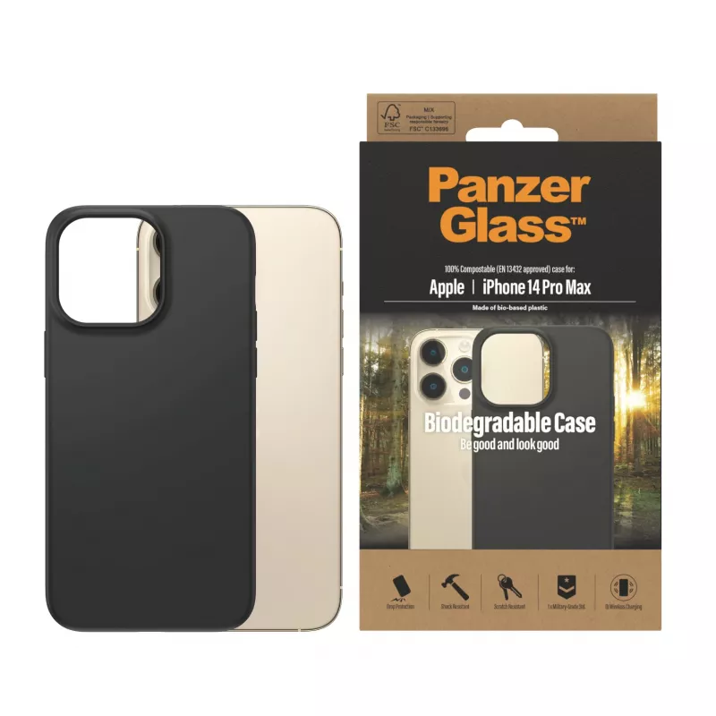 PanzerGlass ® biologicky odbúrateľný kryt Apple iPhone 14 Pro Max | čierny