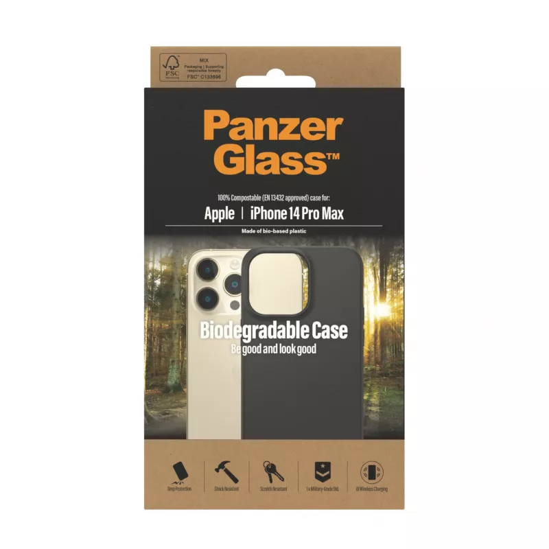 PanzerGlass ® biologicky odbúrateľný kryt Apple iPhone 14 Pro Max | čierny