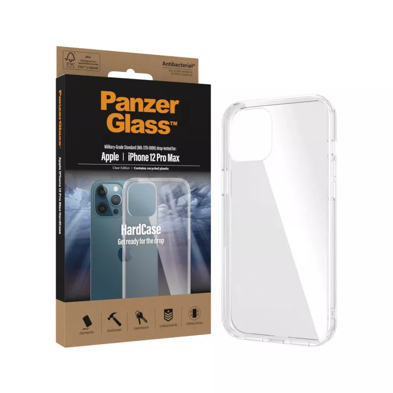 PanzerGlass ® HardCase priehľadný iPhone 12 Pro Max, kryt, Apple, Apple - iPhone 12 Pro Max, priehľadný