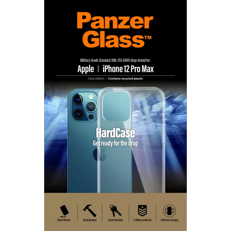 PanzerGlass ® HardCase priehľadný iPhone 12 Pro Max, kryt, Apple, Apple - iPhone 12 Pro Max, priehľadný