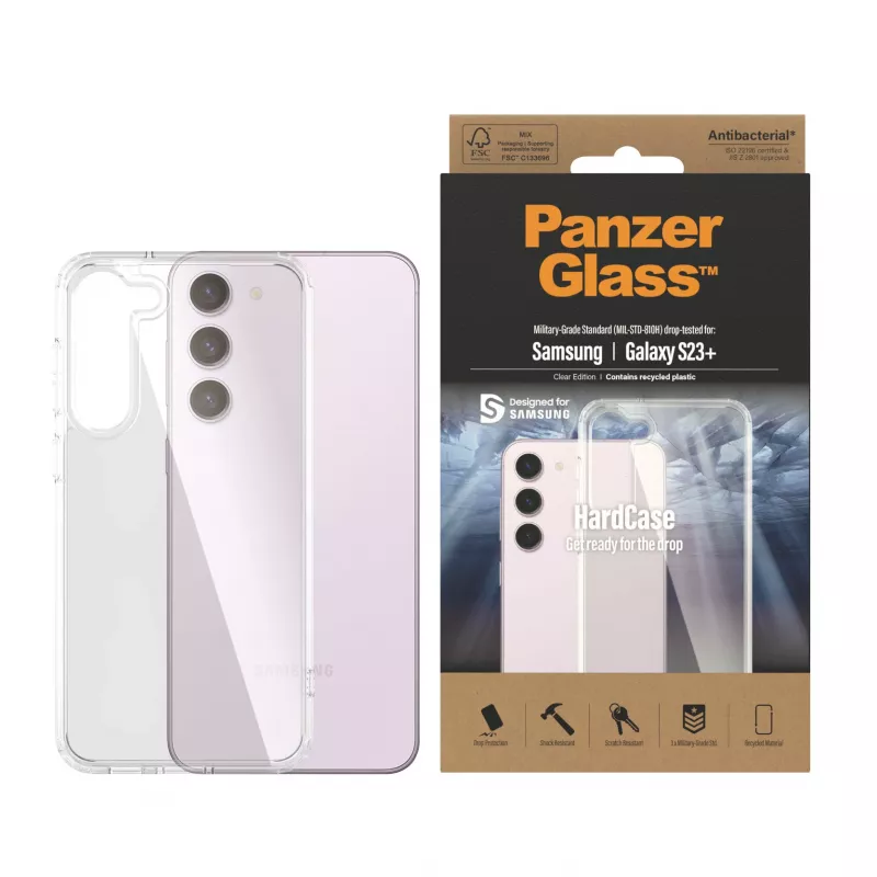PanzerGlass ® HardCase priehľadný Samsung Galaxy S23+, kryt, Samsung, Samsung - Galaxy S23+, priehľadný