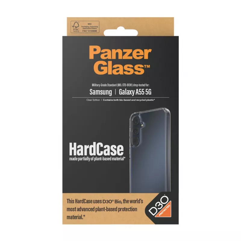 PanzerGlass ® HardCase priehľadný s D3O® Samsung Galaxy A55 5G