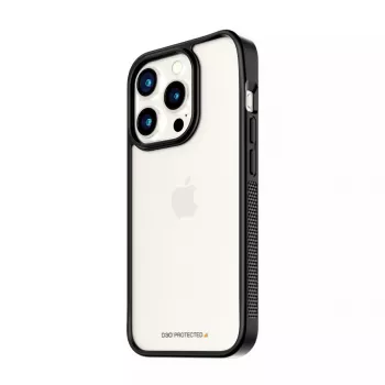PanzerGlass ® ClearCase priehľadný s čiernym rámom a D3O® pre iPhone 15 Pro