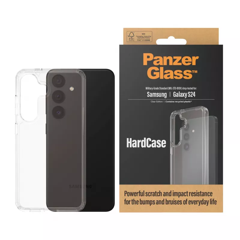PanzerGlass ® HardCase priehľadný Samsung Galaxy S24, kryt, Samsung, Samsung - Galaxy S24, priehľadný