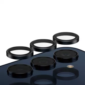 Ochrana objektívu fotoaparátu PanzerGlass Hoops pre Samsung Galaxy A35 5G, tvrdené sklo, čierny rám