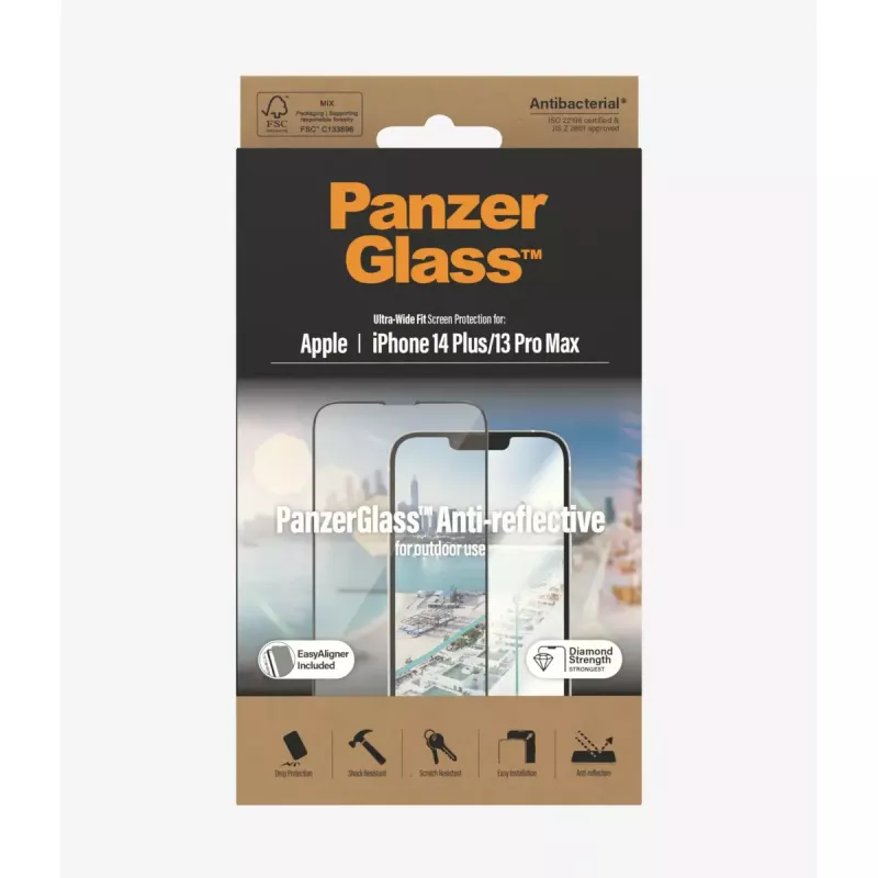 PanzerGlass ® antireflexná ochrana displeja iPhone 14 Plus | 13 Pro Max | Ultra-Wide Fit s EasyAligner