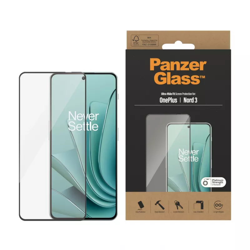 PanzerGlass® ochranná fólia displeja OnePlus Nord 3 5G | Ultra-Wide Fit