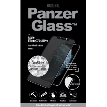 PanzerGlass® ochrana displeja proti zvedavým pohľadom iPhone 11 Pro | zdobená Swarovski® krištáľmi | bez rámčeka