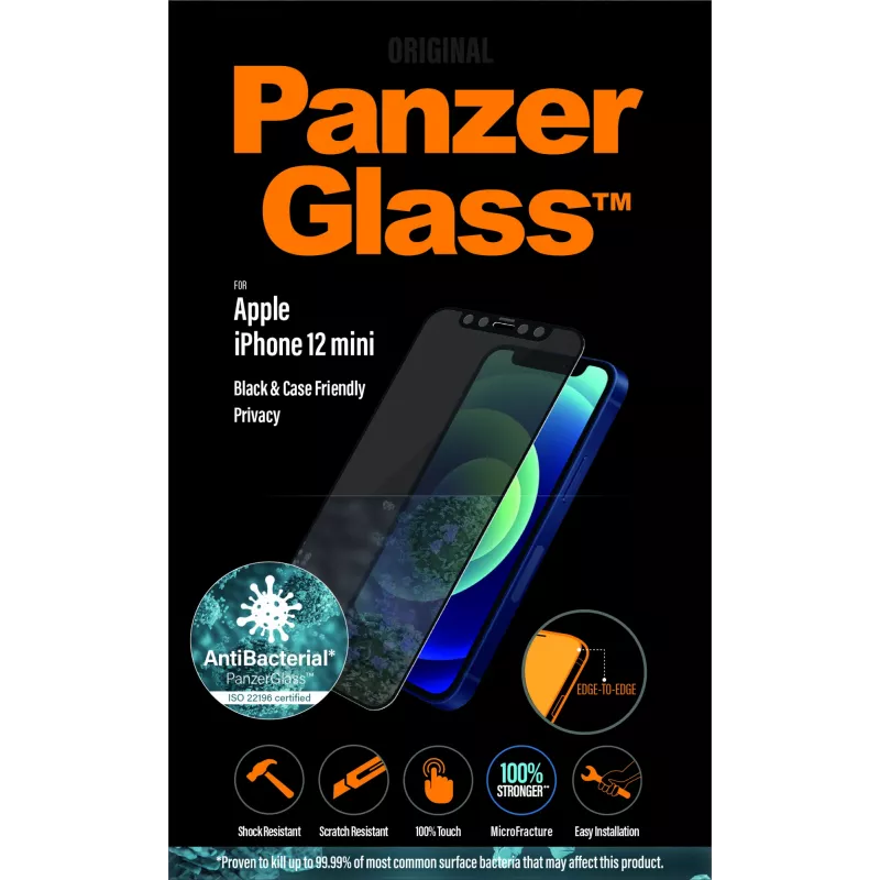 PanzerGlass ® ochranná fólia displeja proti zvedavým pohľadom iPhone 12 Mini | Edge-to-Edge