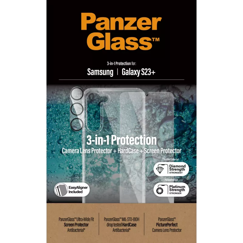 PanzerGlass puzdro typu booklet pre iPhone 14 Pro 6,1″ — ochranné puzdro folio, čierna/biela