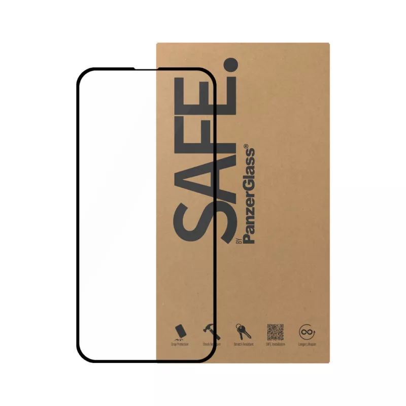 PanzerGlass SAFE. by ® ochrana displeja iPhone 14 | 13 | 13 Pro | Ultra-Wide Fit | BULK