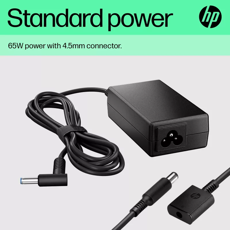 HP 65W Smart AC adaptér, notebook, interiérový, 65 W, kompatibilný s HP ProBook 440 G6 Notebook PC; HP ProBook 450 G6 Notebook PC; HP ProBook x360 11..., Business, čierny