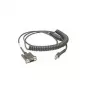 Zebra CBA-R46-C09ZBR sériový kábel čierny 2,8 m RS232 DB9