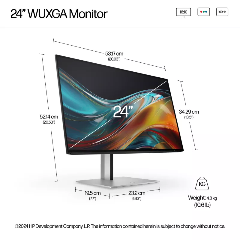HP Series 7 Pro 24 palcov WUXGA monitor – 724pn bez PVC