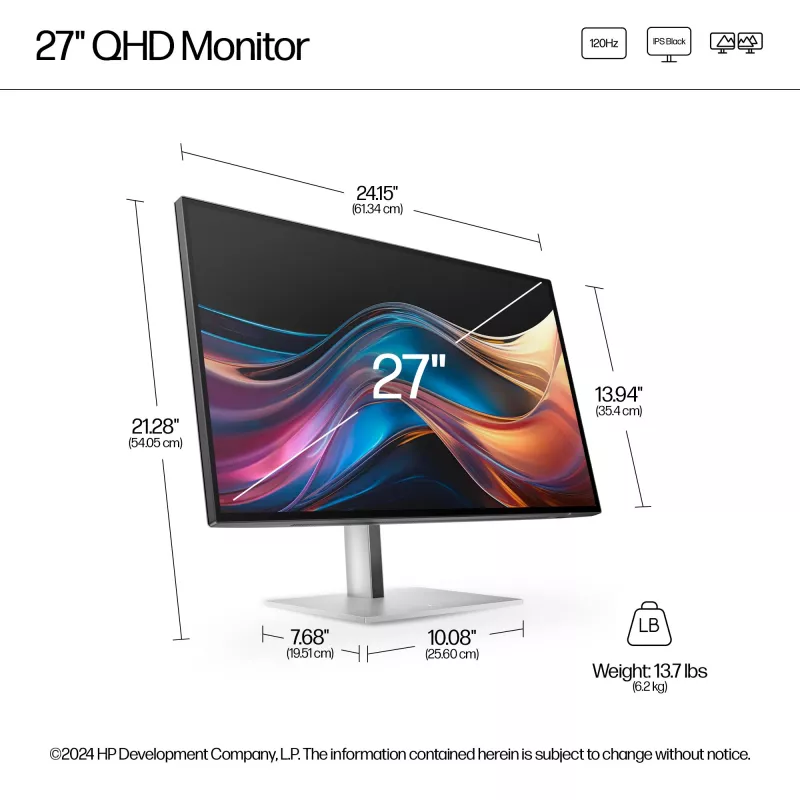 Monitor HP Series 7 Pro 27 palcov QHD LCD 2560 x 1440