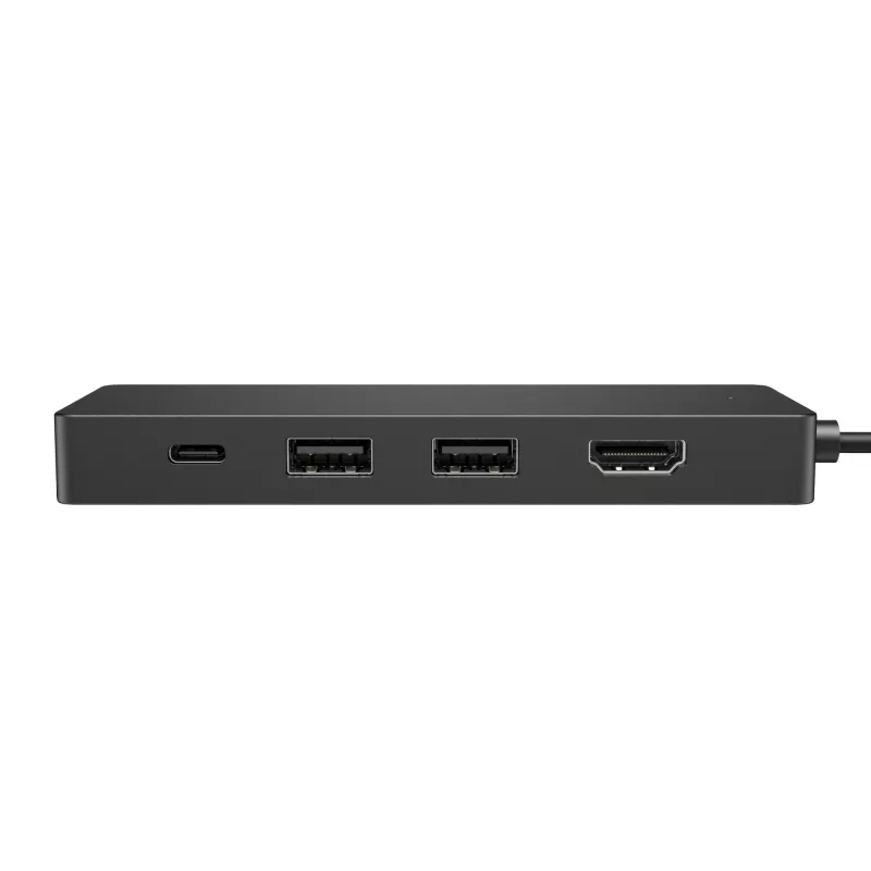USB-C Travel Hub G3 — HP, USB-3.2-Gen-2-Type-C host, HDMI, USB-A, PD až do 65 W, 116×41,9×14,5 mm