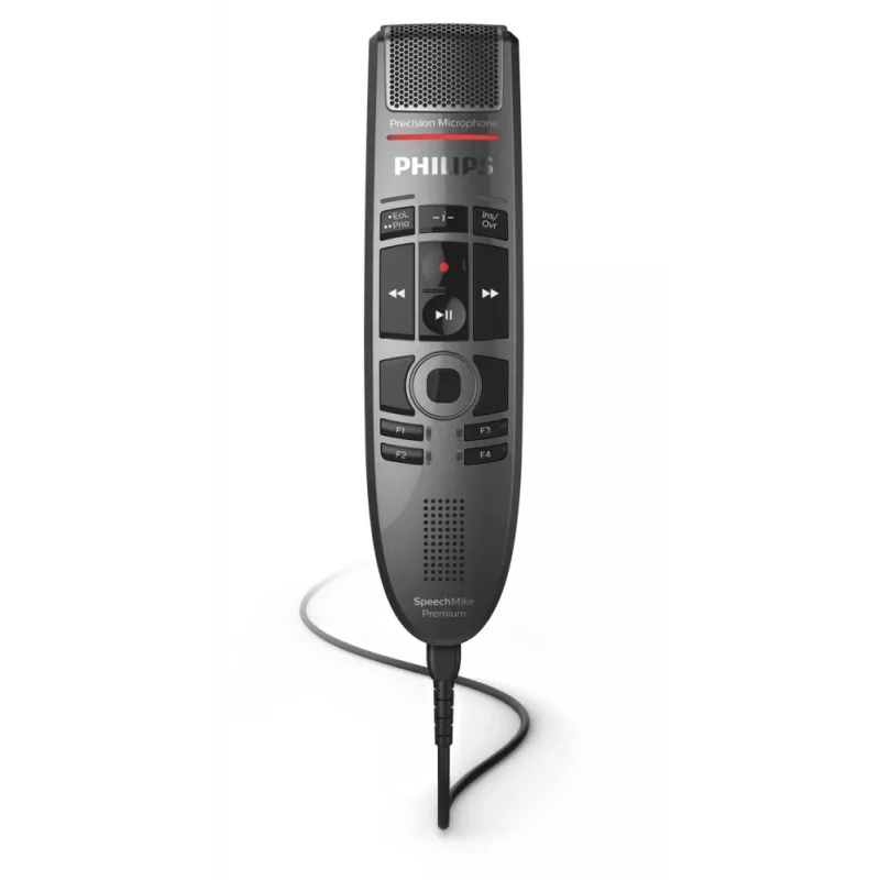 Mikrofón Philips SpeechMike Premium Touch čierny jednosmerný USB káblový -37 dB