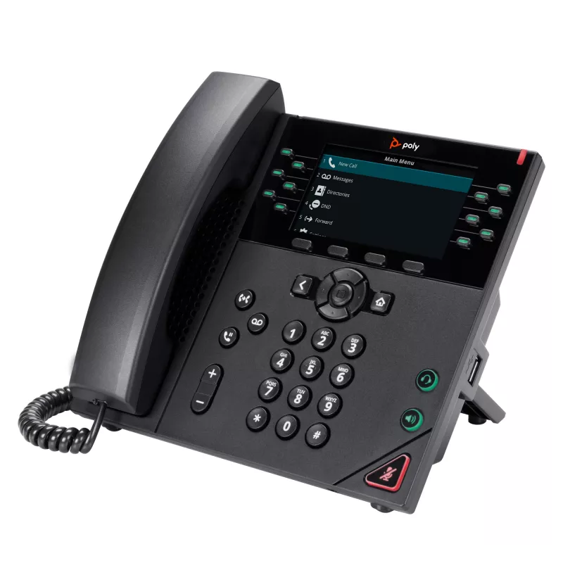 HP Poly VVX 450 12-linkový IP telefón a PoE