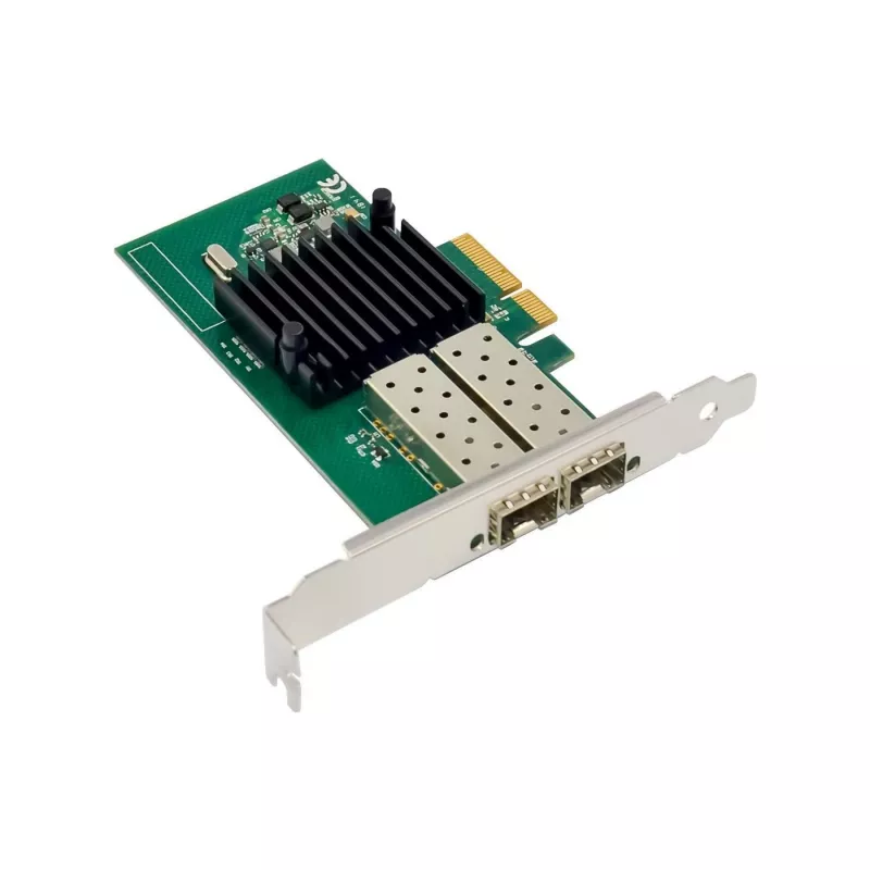 PCIe x4 sieťový adaptér MicroConnect MC-PCIEX4-I350-F2 s čipovou sadou Intel I350, dvojportový