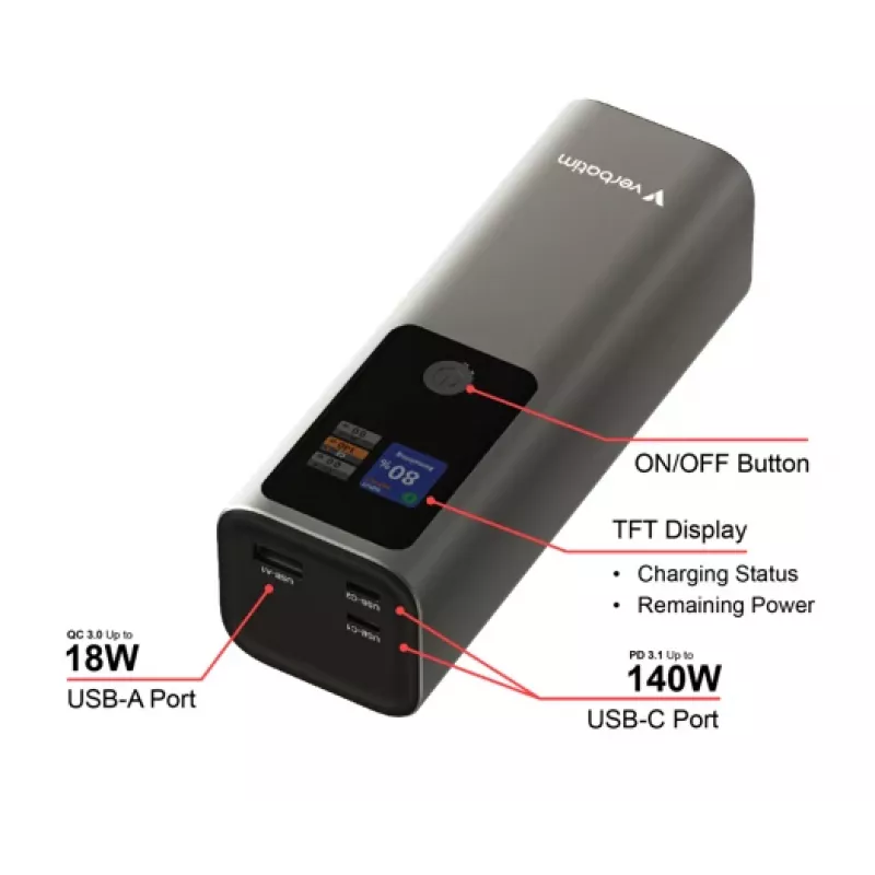 Prenosná batéria Verbatim Charge 'n' Go powerbank 27000mAh