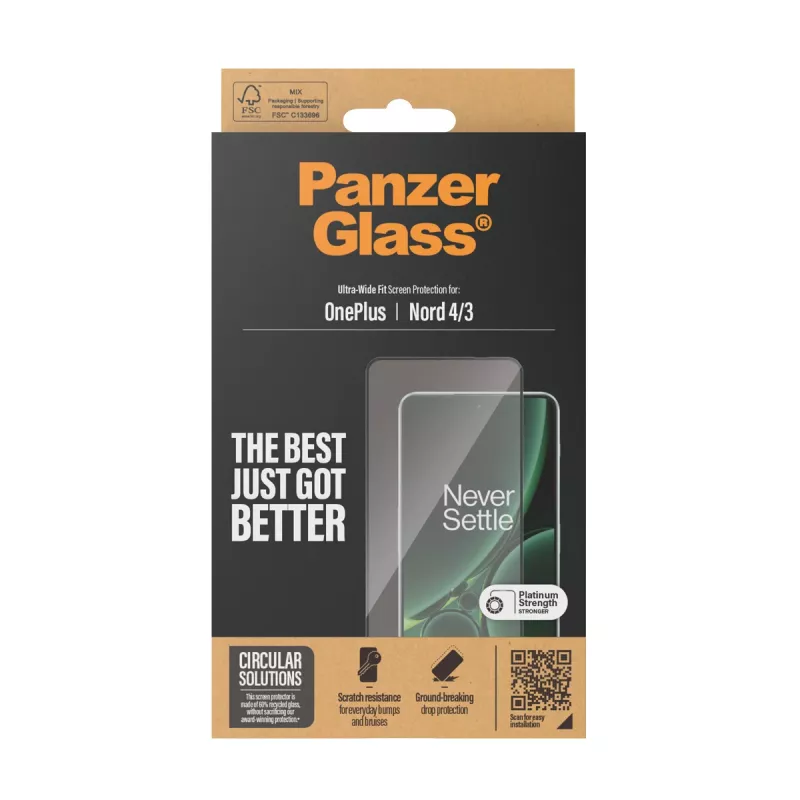PanzerGlass® ochranná fólia displeja OnePlus Nord 4 | 3 | Ultra-Wide Fit