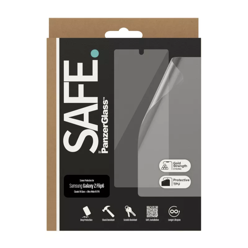 PanzerGlass SAFE. by ® ochrana displeja Samsung Galaxy Z Flip6 | sklo & fólia