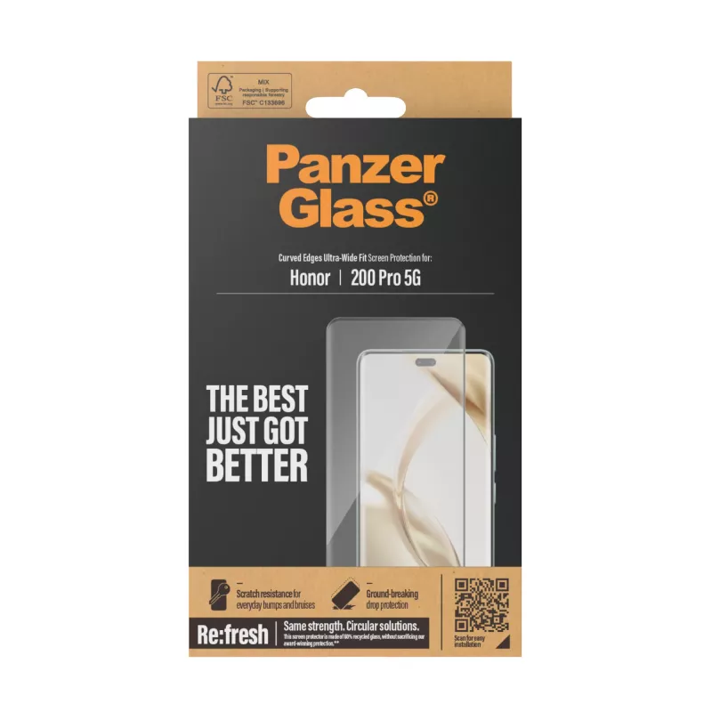 PanzerGlass ® ochrana displeja Honor 200 Pro 5G | Ultra-Wide Fit