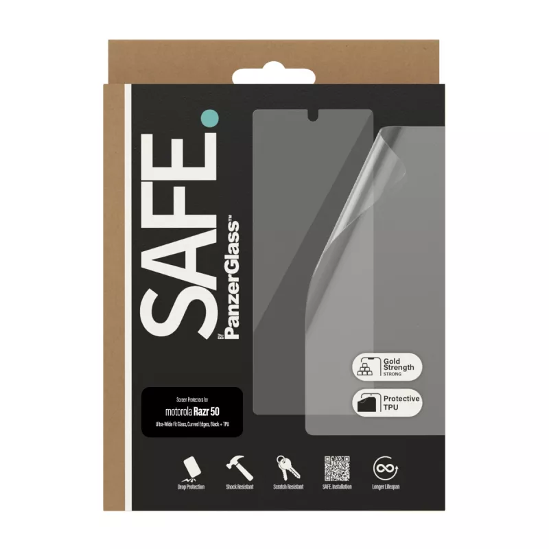 PanzerGlass SAFE. by ® ochrana displeja Motorola Razr 60 | Razr 50 | sklo a fólia