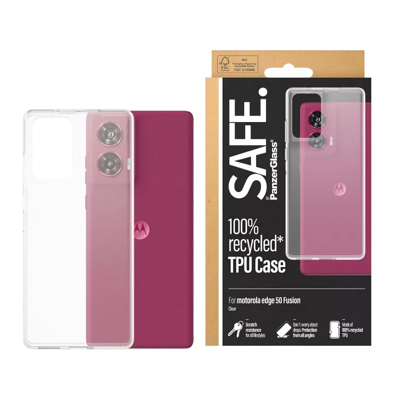 PanzerGlass SAFE. by ® TPU puzdro pre Motorola Moto edge 50 Fusion | transparentné